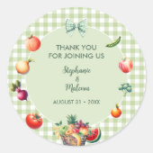 Lokal gezüchtete Bauern Market Baby Shower Runder Aufkleber (Vorderseite)