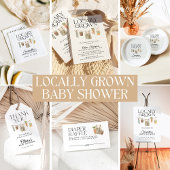 Lokal gezüchtete Bauern Market Baby Shower Runder Aufkleber