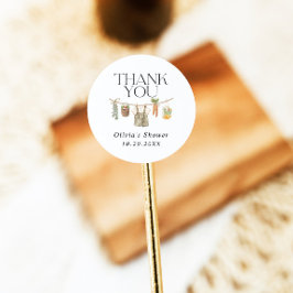 Lokal gezüchtete Bauern Market Baby Shower Runder Aufkleber