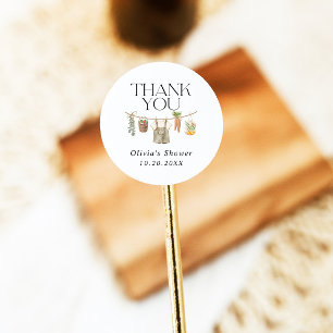 Lokal gezüchtete Bauern Market Baby Shower Runder Aufkleber