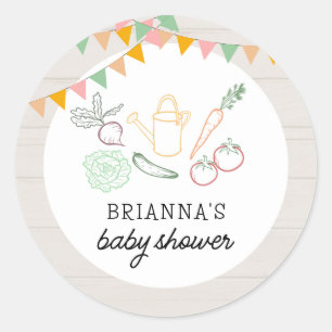 Lokal gezüchtete Bauern Market Baby Shower Runder Aufkleber