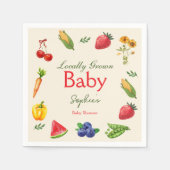 Lokal gezüchtete Bauern Market Baby Shower Serviette (Vorderseite)