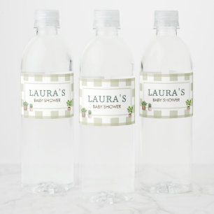 Lokal gezüchtete Bauern Market Baby Shower Wasserflaschenetikett