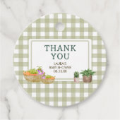 Lokal gezüchtete Bauern Markt Kinderdusche Geschenkanhänger (Vorderseite)