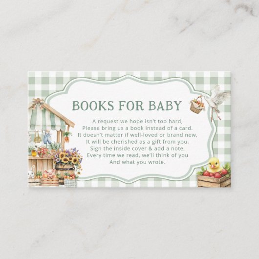 Lokal gezüchtete Bauern Marktbücher für Kinderfahr Begleitkarte (Vorderseite)