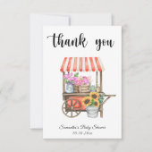 Lokal gezüchtete Blume Bauer Markt Kinderdusche Dankeskarte (Vorderseite)