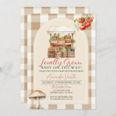 Lokal gezüchtete Fresh Market Veggie Babydusche Einladung (Vorne/Hinten)