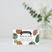 Lokal gezüchtete Gemüseweißbücher für Baby Begleitkarte (Stehend Vorderseite)