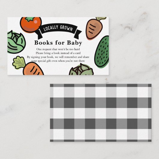 Lokal gezüchtete Gemüseweißbücher für Baby Begleitkarte (Vorne/Hinten)