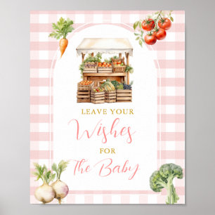 Lokal gezüchtete Market Baby Dusche Wünsche für Ba Poster