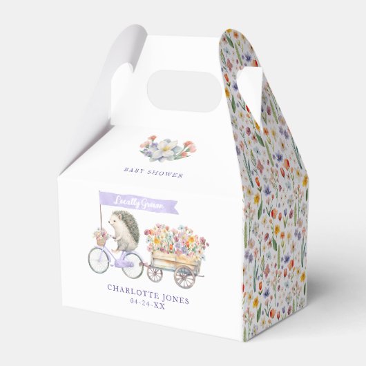 Lokal gezüchtete Niedliche Igel Frühjahrsdusche Geschenkschachtel (Rückseite)