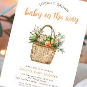 Lokal gezüchtete Script-Bauer Market Baby Shower Einladung