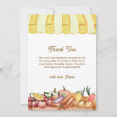 Lokal gezüchtete Veggie Obstdusche Dankeskarte (Vorderseite)