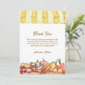 Lokal gezüchtete Veggie Obstdusche Dankeskarte (Stehend Vorderseite)