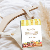 Lokal gezüchtete Veggie Obstdusche Dankeskarte