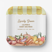 Lokal gezüchtete Veggie Obstdusche Pappteller (Vorderseite)