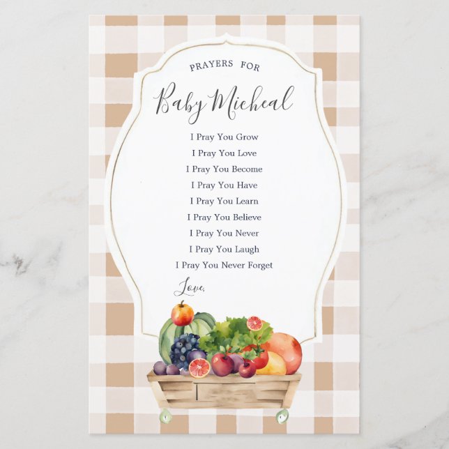 Lokal gezüchtete Veggies-Bauern Gebete für Baby (Vorderseite)