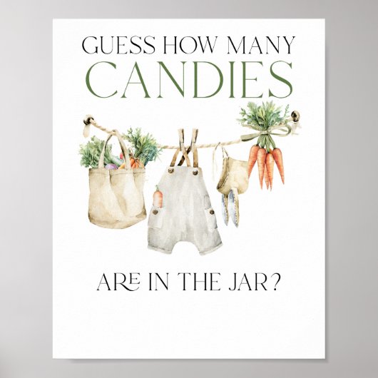 Lokal gezüchteter Bauer Market Baby Shower Guess G Poster (Vorne)