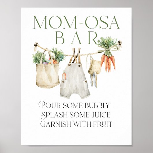 Lokal gezüchteter Bauer Market Babydusche Momosa B Poster (Vorne)