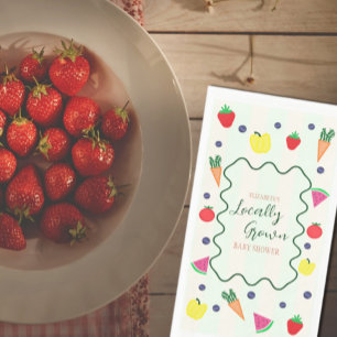 Lokal gezüchteter Bauernmarkt Babydusche Napkins Serviette