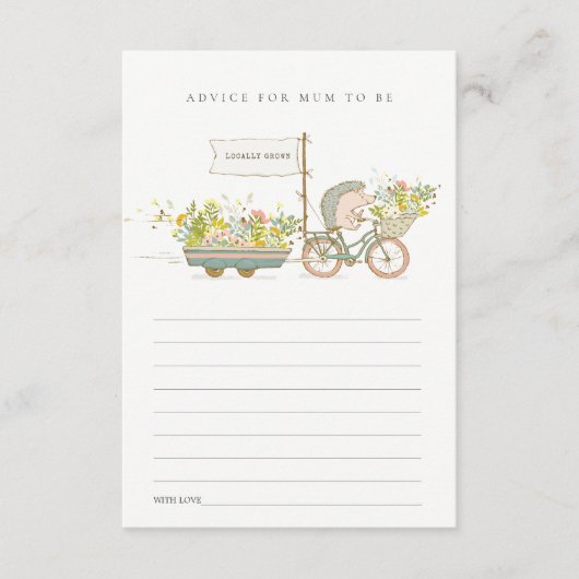 Lokal gezüchteter Igel-Ratgeber für Mum Baby Showe Begleitkarte (Vorderseite)