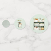 Lokal gezüchtetes Baby-Duschtisch Confetti Gemüse Konfetti (Rückseiten)