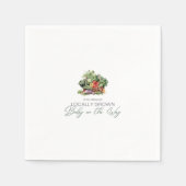 Lokal gezüchtetes Baby unterwegs - Korb - Grün Serviette (Vorderseite)