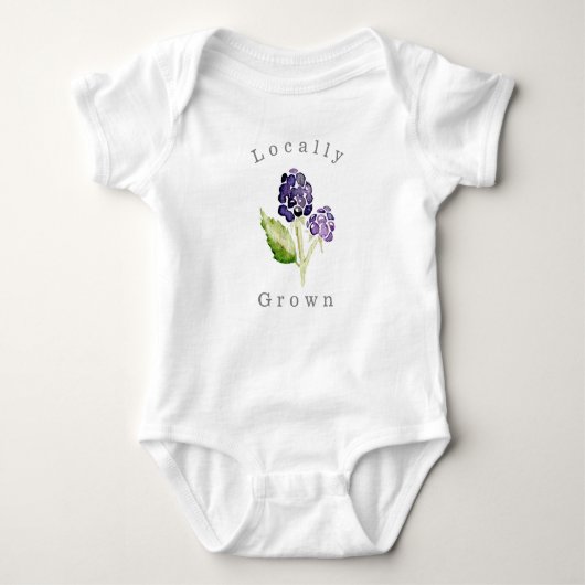 Lokal gezüchtetes BlackBerry Duo | Bio Obst Baby Strampler (Vorderseite)