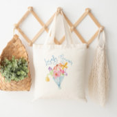 Lokal gezüchtetes Whimsical Watercolor Bouquet Tragetasche