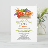 LOKAL WACHSENDE BABY-Dusche Einladung (Stehend Vorderseite)