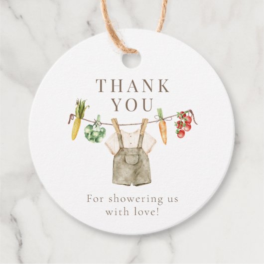 Lokal wachsende Bauer Marktbücher für Babydusche Geschenkanhänger (Vorderseite)