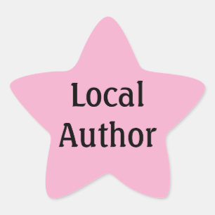 Lokale Autorin Pink Star Aufkleber