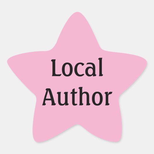 Lokale Autorin Pink Star Aufkleber (Vorderseite)