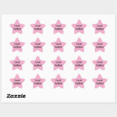 Lokale Autorin Pink Star Aufkleber (Blatt)