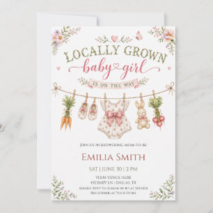 Lokale Baby-Mädchen-Garten-Baby-Party Einladung
