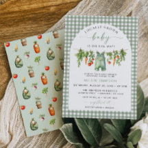 Lokale Baby Shower Einladung im Salbeigrün