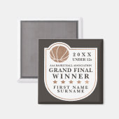 Lokale Basketball Grand Final Prize Trophy Keepake Magnet (Vorderseite/Rückseite)