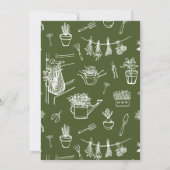 Lokale Bauer auf dem Markt Green Baby Shower Einladung (Rückseite)