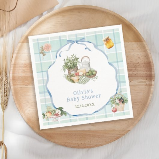 Lokale Bauer Market Boy Baby Shower Serviette