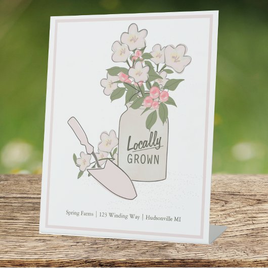 Lokale Bauern Market Business Sockelschild