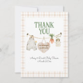 Lokale Bauern Markt Boho Babydusche Dankeskarte (Vorderseite)