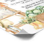 Lokale Bauern Markt Boho Babydusche Poster (Ecke)