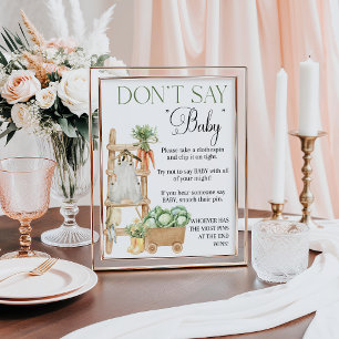Lokale Bauern Markt Boho Babydusche Poster