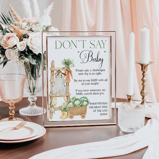 Lokale Bauern Markt Boho Babydusche Poster