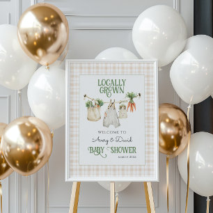 Lokale Bauern Markt Boho Babydusche Poster