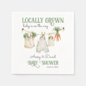 Lokale Bauern Markt Boho Babydusche Serviette (Vorderseite)