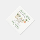 Lokale Bauern Markt Boho Babydusche Serviette (Ecke)