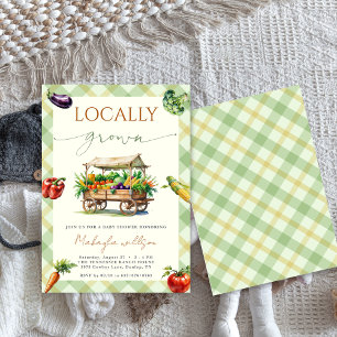 Lokale Bauern Markt Country Baby Dusche Einladung