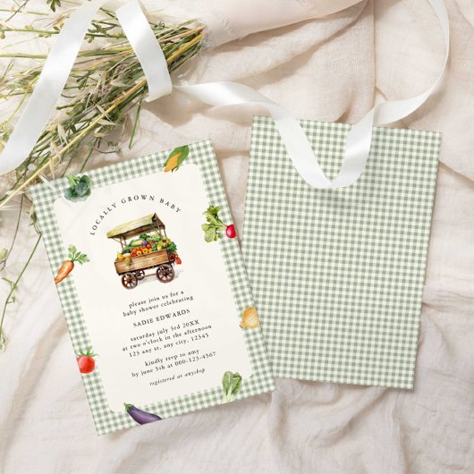 Lokale Bauern Markt Country Baby Dusche Einladung