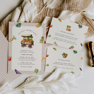 Lokale Bauern Markt Country Baby Dusche Einladung